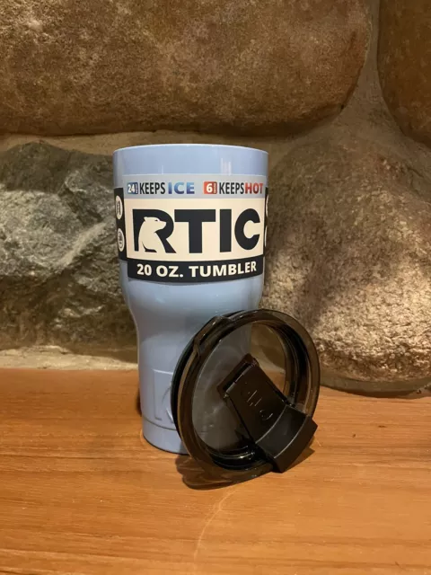 RTIC 20 oz New Tumbler Hot Cold Double Wall Vacuum Insulated 20oz Carolina Blue 2