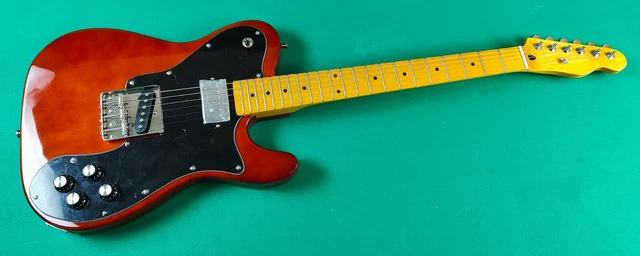 Telecast Style Electric Guitar Black Maple Red  1-Humbucking + 1 Single Coil