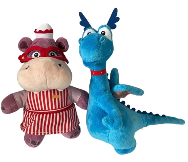 Disney Store 8" Doc McStuffins Plush Hallie Hippo & Stuffy Dragon Lot 2 Toys