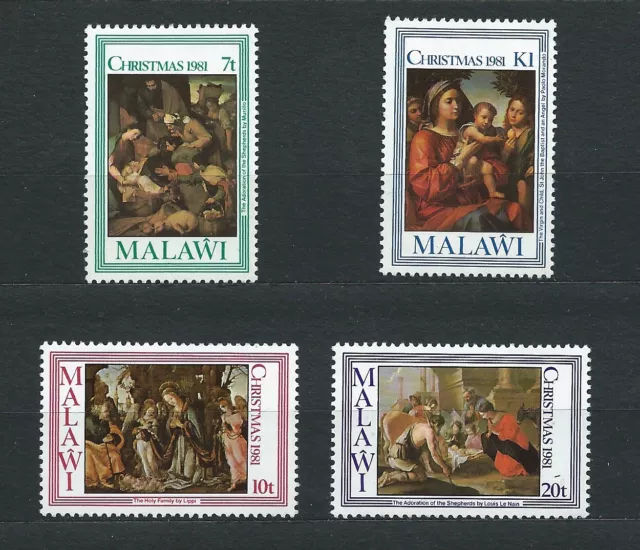 AFRIQUE MALAWI - 1981 YT 374 à 377 NOËL - TIMBRES NEUFS** MNH LUXE