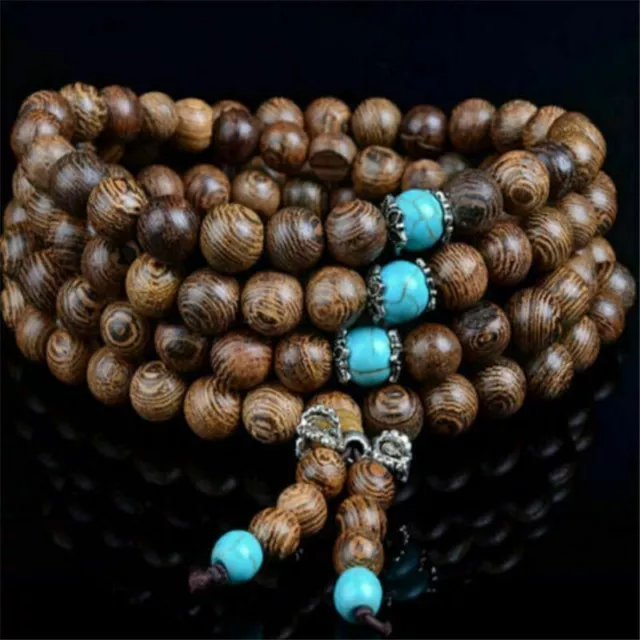 Sandalwood Buddhist Buddha Meditation Prayer Bead Mala Bracelet Necklace Fashion