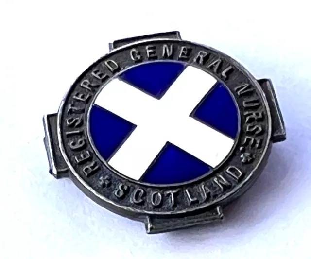 Vintage Registered General Nurse Hallmarked Silver Pin Badge K F Power A40910