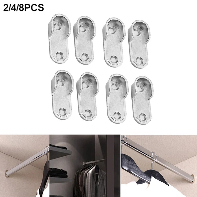 Supporto tubo per barra armadio set 2 in lega di zinco durevole