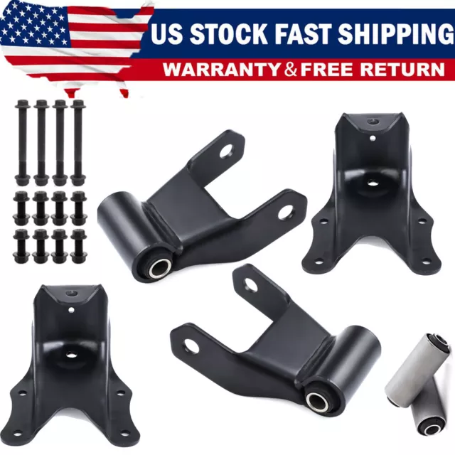 For Ford F150 F250 F350 Rear Leaf Spring Shackle Bracket Hanger Mounting Pickup