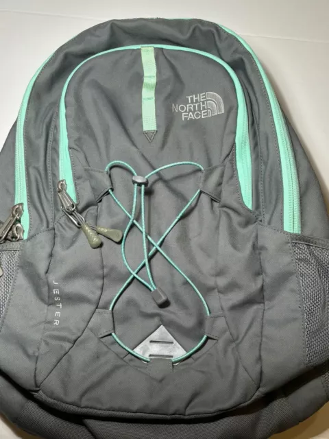The North Face Jester Backpack - Mint / Teal Green / Gray Grey - Padded Laptop