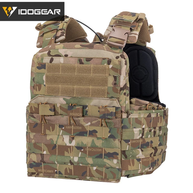 IDOGEAR – adaptateur MOLLE à fermeture éclair tactique, en Nylon 500D, léger et polyvalent pour support de plaque arrière 3950  18