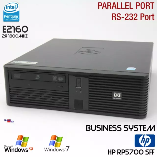 Business System HP Compaq RP5700 Computer PC Windows XP 7 RS-232 Parallel 160GB