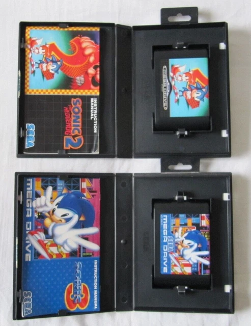 VINTAGE SEGA MEGA Drive Sonic The Hedgehog 2 3 Games Manual Complete £ ...