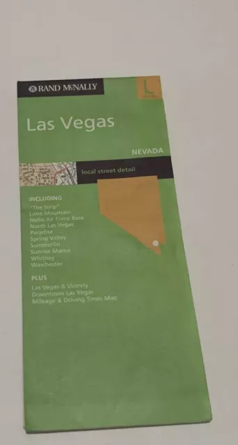 2006 Los Vegas Nevada Rand Nally Local Street Travel Souvenir Fold Map Tourist