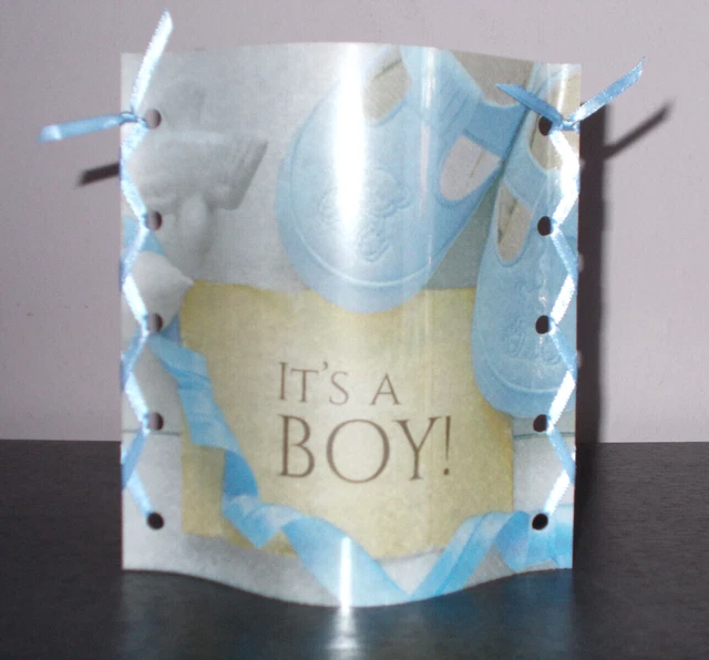 DekoWindlicht Babyschuhe it´s a Boy blau Tischlicht Mitbringsel Geschenkidee