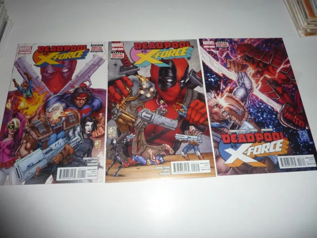 DEADPOOL Vs. X-FORCE Marvel Comics 2014 3 Issue Lot #1 2 3 Near Complete Run NM