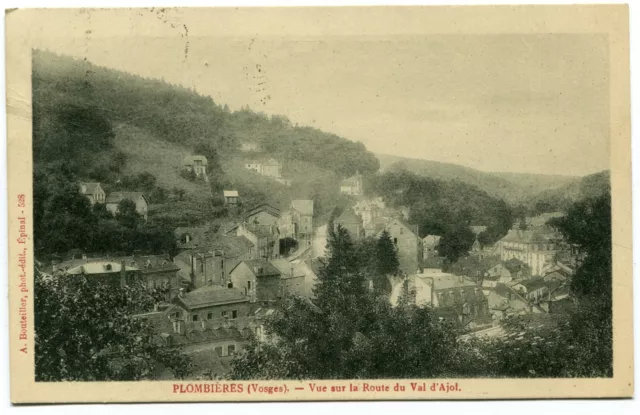 CPA - Carte Postale - France - Plombières - Vue sur la Route du Val d'Ajol