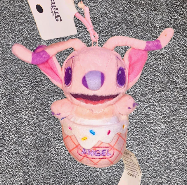 DISNEY ANGEL LILO & Stitch Plush Clip On MINISO Ice Cream Collection ...