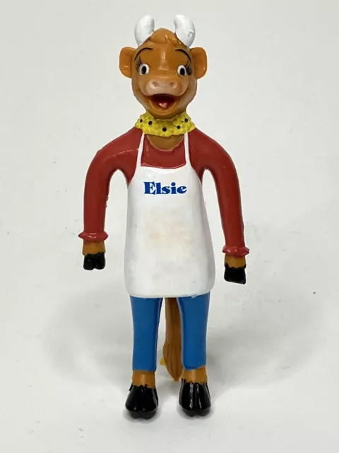 Vintage Borden Dairy Elsie the Cow Bendable Figure Milk Advertising Promo Toy