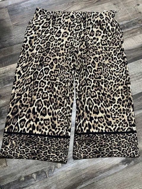 SUSAN GRAVER WOMEN'S Petite Leopard Print Pull-On Jersey Ankle Pants ...