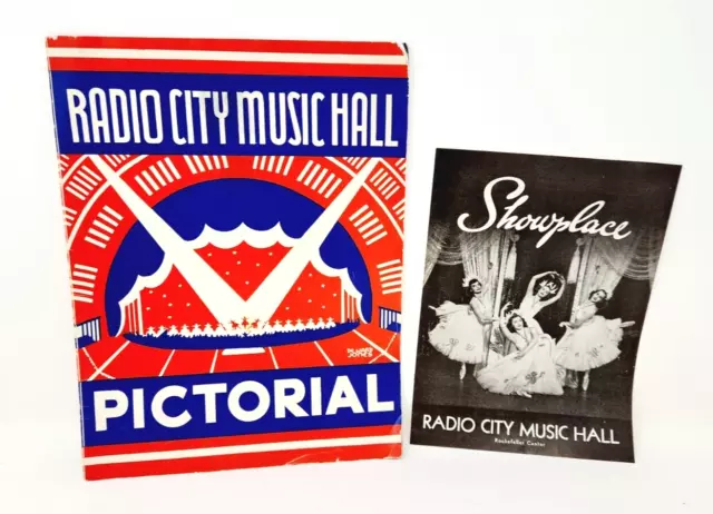 Vintage 1940's Radio City Music Hall Pictorial 15th anniversary & Showplace Prog