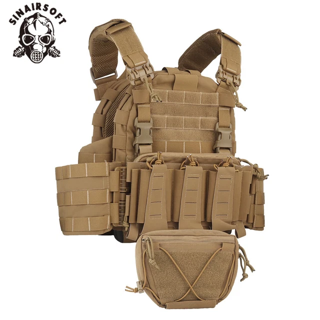ARC TACTICAL VEST Tubes Quick Release Plate Carrier MOLLE w/ Dump Sub