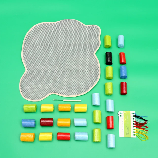 1 Set 50x42cm DIY Stickkissen Handgefertigtes besticktes Teppichmaterialpaket fü