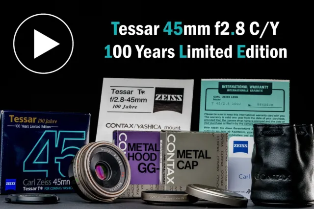 Mit Video! 100 Jahre - Contax Carl Zeiss - 45mm f2.8 - MMJ - C/Y - SNr.: 8840939