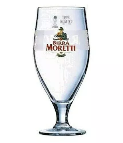 Set Of 2 x Birra Moretti Pint Glasses 20oz Brand New 100% Genuine CE Marked