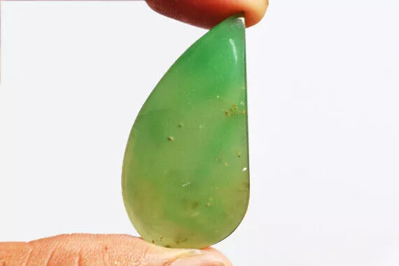 28 Cts Natural Canadian Nephrite Jade Loose Gemstone Pear Cabochon 3