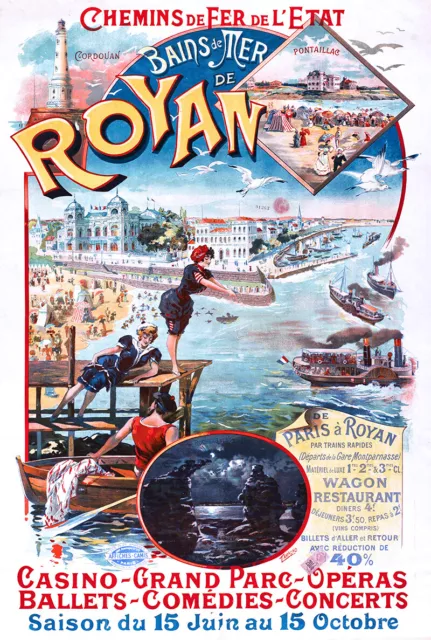 Affiche chemin de fer État - Royan 4