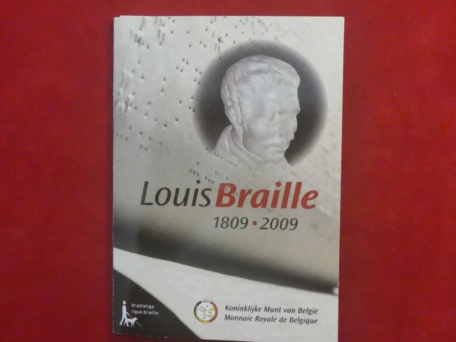 Belgien, 2 Euro, Louis Braille, 2009, im Blister, original