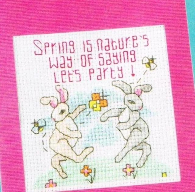 Sprüche von Stitchers. Kreuzstichmuster aus dem Magazin - LET'S PARTY! - Frühling