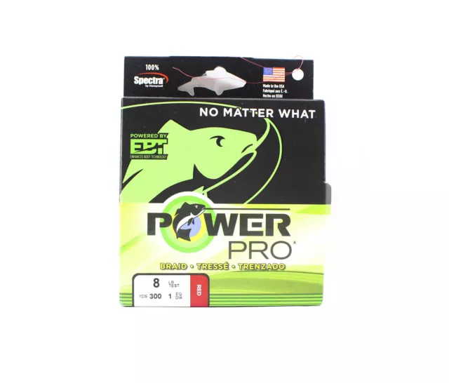 Power Pro Braided Spectra Line 8lb by 300yds Red (4595)