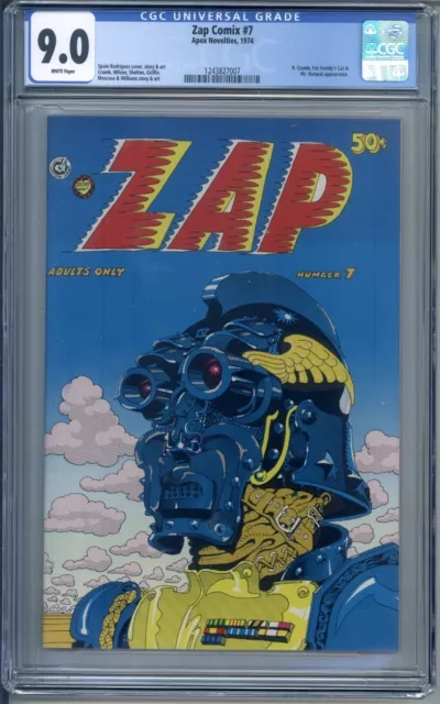 Zap Comix #7  Cgc Graded Vf/Nm 9.0  Robert Crumb First Printing