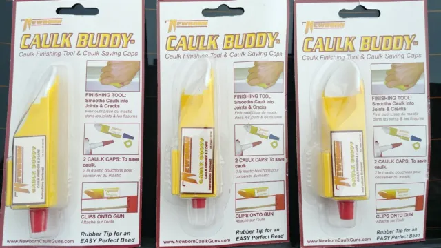 3 pack Newborn  Caulk Buddy  Lightweight  Plastic  Caulk Finisher Tools