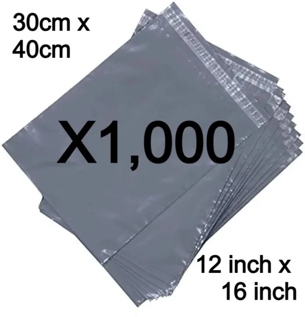 1.000 Versandtaschen Kunststoff Post Poly (16"" x 12"") (40 cm x 30 cm)