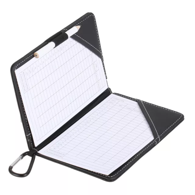 Waterproof Golf Scorecard Holder PU Leather Two Free Score Sheets One Pencil