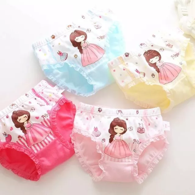 Fashion 6PCs Princess Pure Cotton Disney Printed Girls Panties+