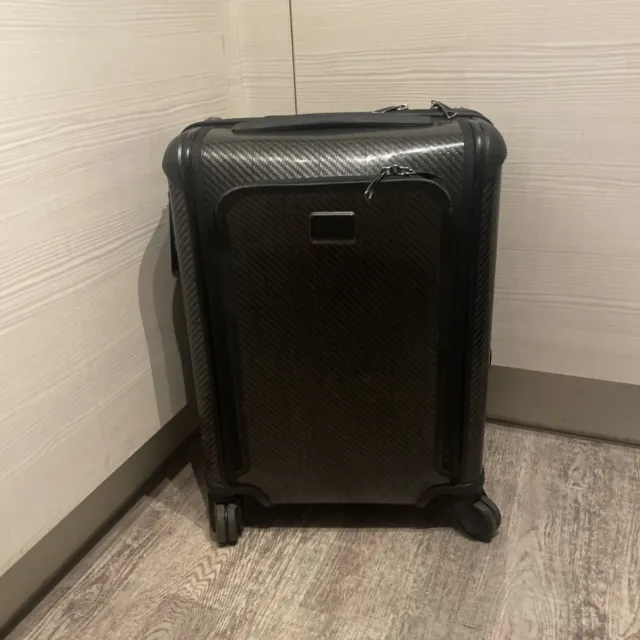 TUMI CARRY ON Hard Shell Suitcase Luxury Brand 4 Wheel Spinner (Broken Handle)