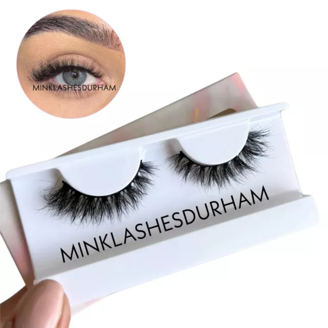 Wispy Strip Lashes Mink Curled Natural Fluffy 14mm 3D Fake False Eyelashes UK