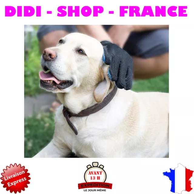 Gant pour enlever les poils / Brosse toilettage de chien et chat / Idée cadeau