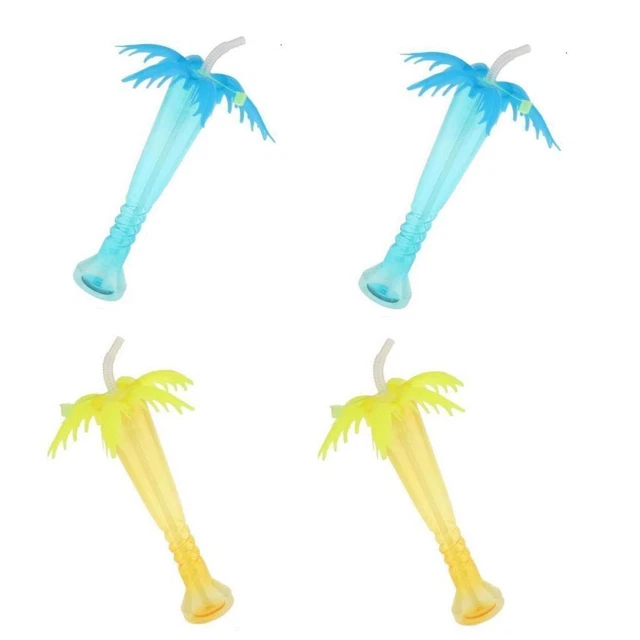 4x Palmier Tropical Luau Yard Cup Coupe De Boissons Hawaiian Summer Beach Party