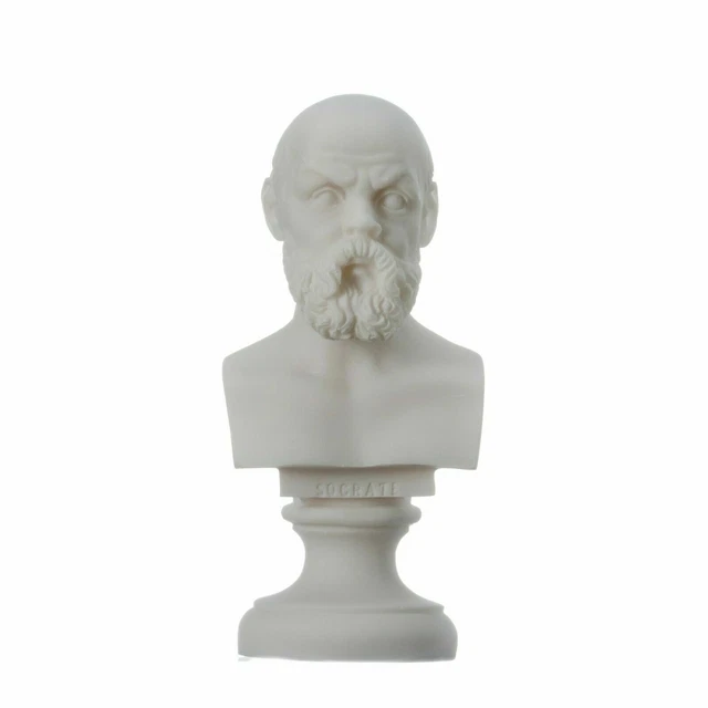 Statue Buste En Plâtre - Représentation De Lénine Ou Philosophe Grec - Décoration D'intérieur Vintage Pour étagère, Bureau - 9
