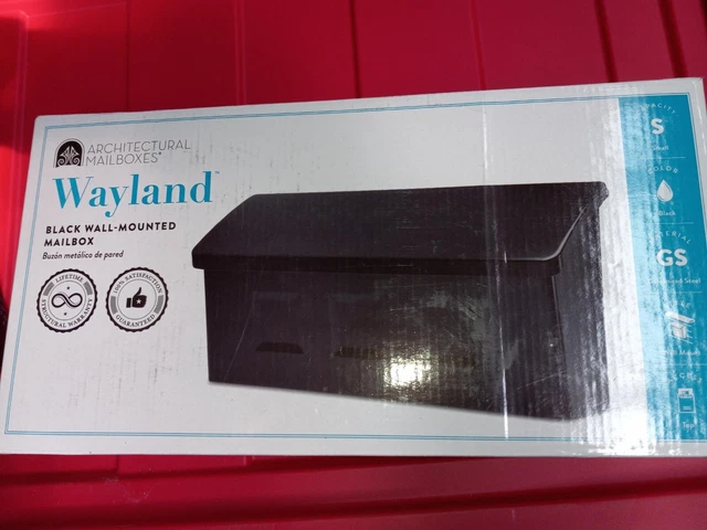 Mailbox, wall mount, Black
