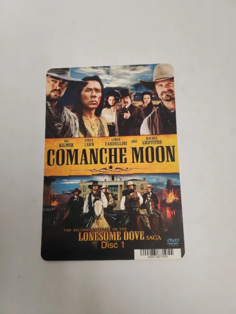 Comanche Moon Disc 1  BLOCKBUSTER SHELF DISPLAY DVD BACKER CARD ONLY 5.5"X8"