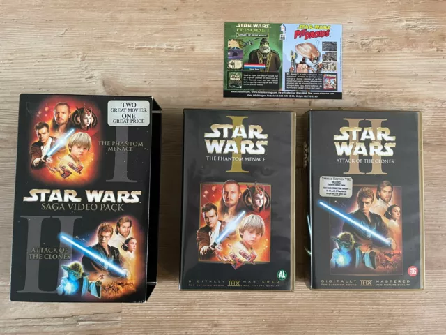 Star Wars Saga Video Pack VHS Tape Box Set English with dutch subs Videoband