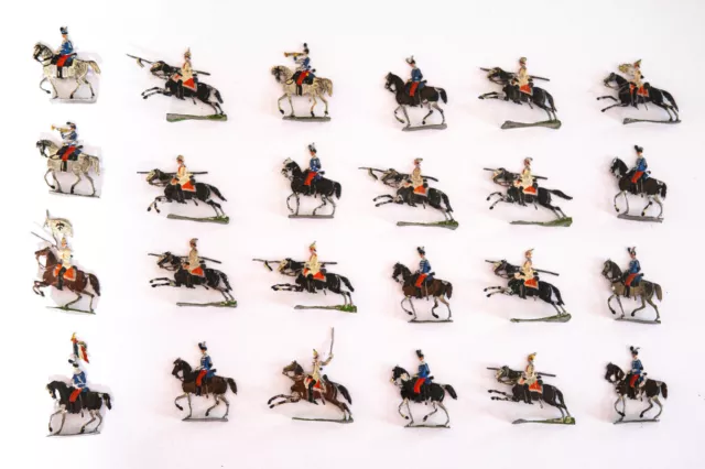 Zinnfiguren 24 Preußische Reiter Lot Soldaten alt ALLGEYER