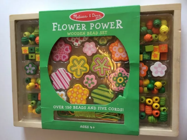 Melissa & Doug Flower Power Wooden Bead Set Ages 4+