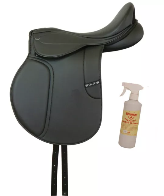 Status General All Purpose Saddle  Black + Free Equinade Cleaner 3 Sizes