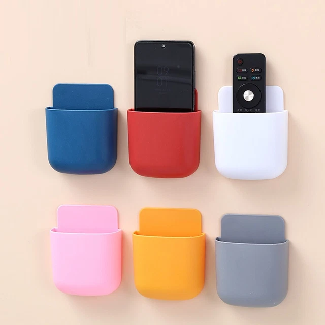 Efficient Wall Mounted Holder for Remote Control and Phone Storage (2PCS)