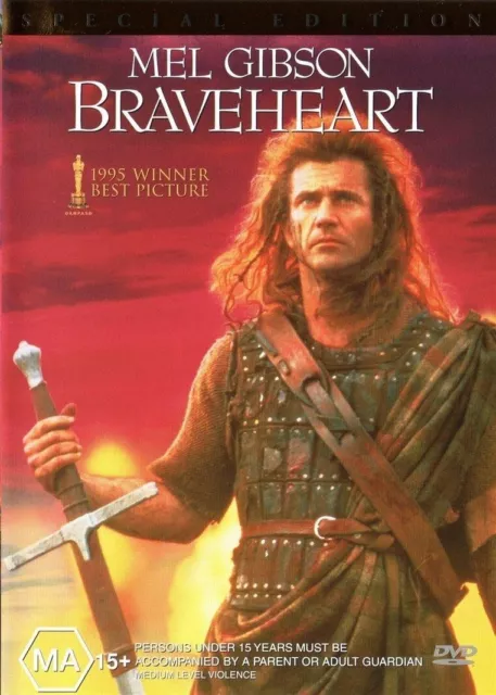 Braveheart (Special Edition, DVD, 1995) Mel Gibson Action NEW Region 4