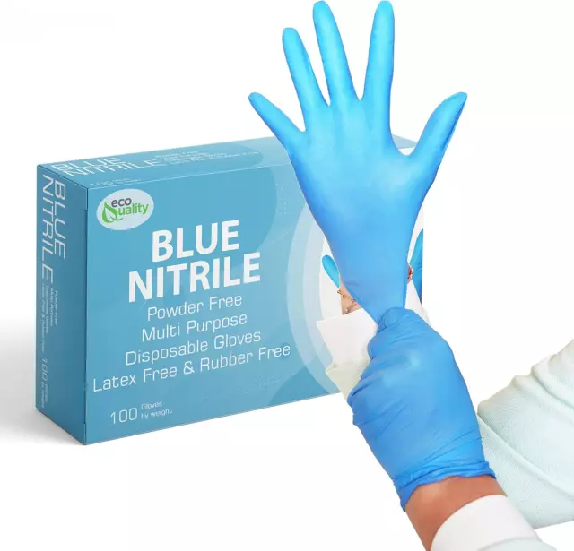 Nitrile Exam Gloves Large 300Ct - Disposable, Latex Rubber Free, Powder Free, Ex