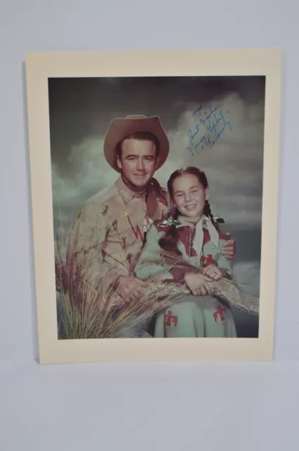Autógrafos vintage del programa de televisión Buffalo Bill Jr. de Dick Jones Nancy Gilbert Western