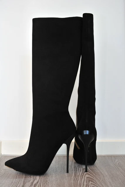 Luxus Schwarze Stiefel Wildleder Bilder